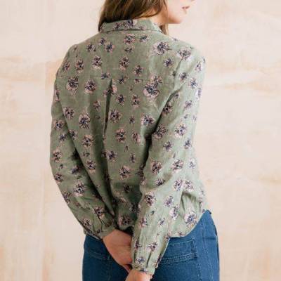 Ana Printed Shirt Sage BACK.JPG